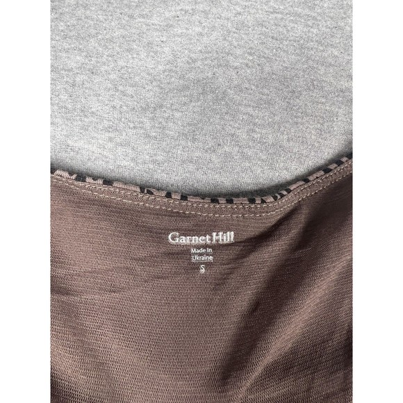 Womens Size Small Garnett Hill Leopard Print Tank Dress‎ sleeveless Brown - Picture 2 of 7